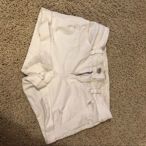 white pacsun denim shorts